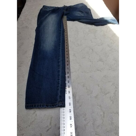 Prana Womens Straight Fly Zip Jeans 5-Pockets Low-Rise Washed Denim 2/26 Blue - Picture 7 of 7